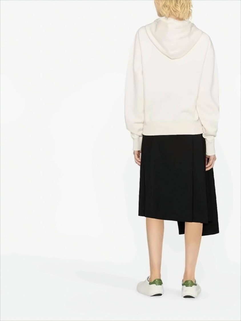 Jil Sander Minimalist Hoodie With Relaxed Fit And Drawstring