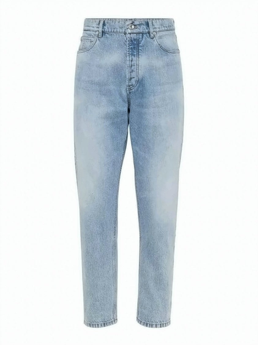 Brunello Cucinelli Light Wash Denim Pants With Classic Five-Pocket Design
