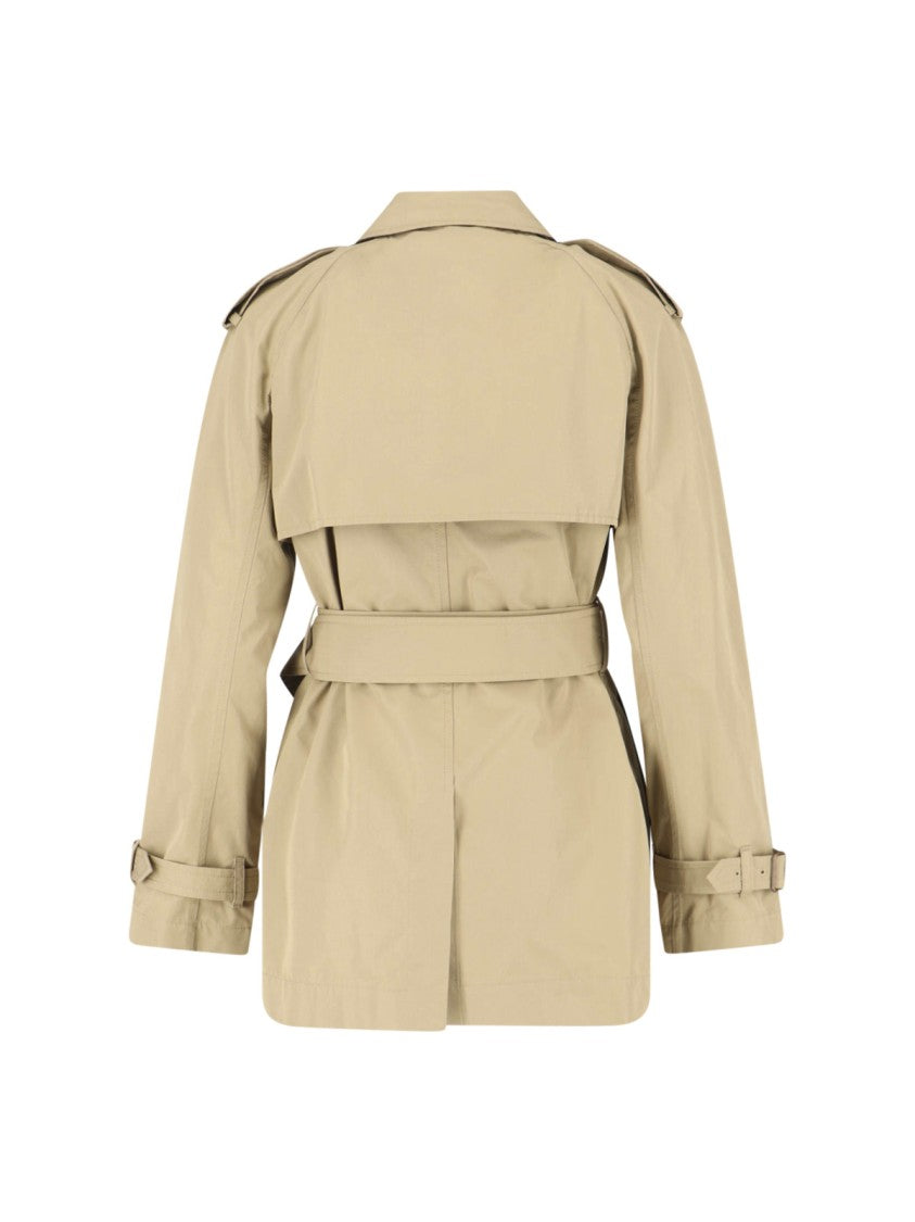 Burberry Beige Belgravia Double-Breasted Cotton Trench Coat