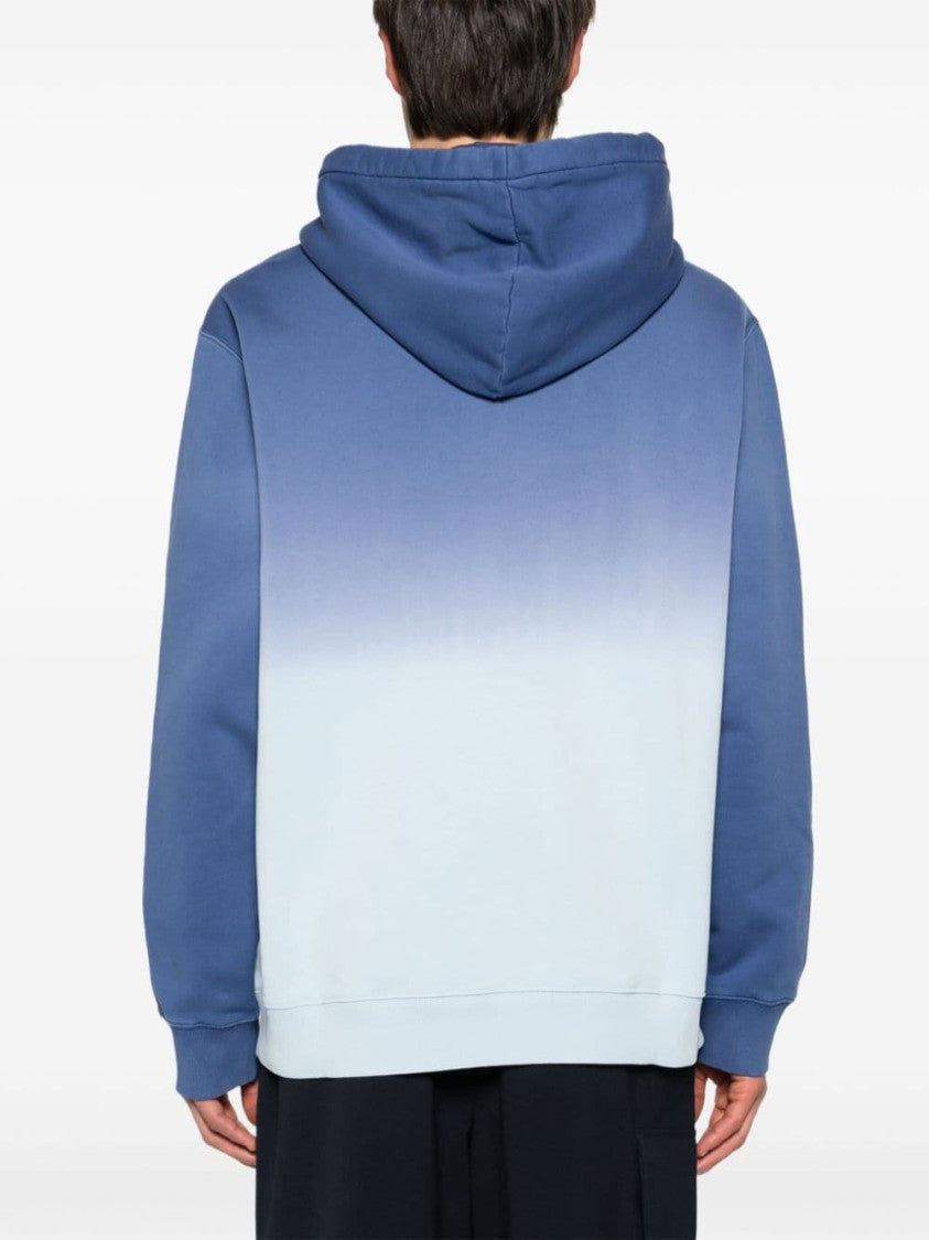 Lanvin Gradient Blue Cotton Jersey Hoodie