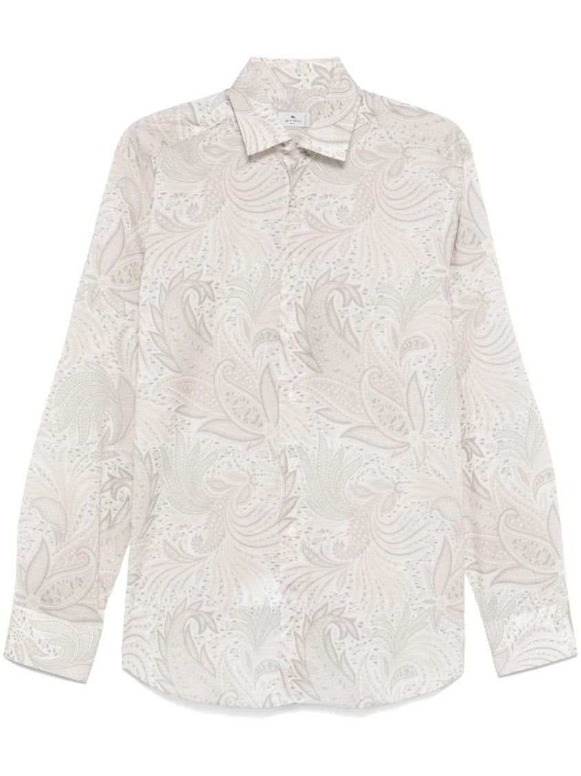 Etro Intricate Paisley Print Long Sleeve Shirt