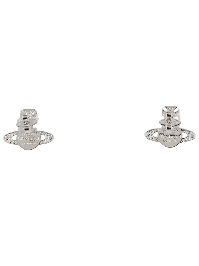 Vivienne Westwood Carmela Orb Polished Brass Stud Earrings