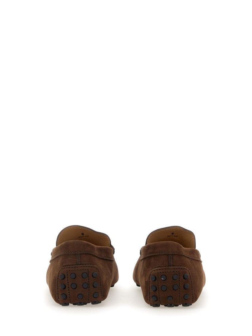 Tod's Rubberized Moccasin Leather Shoes