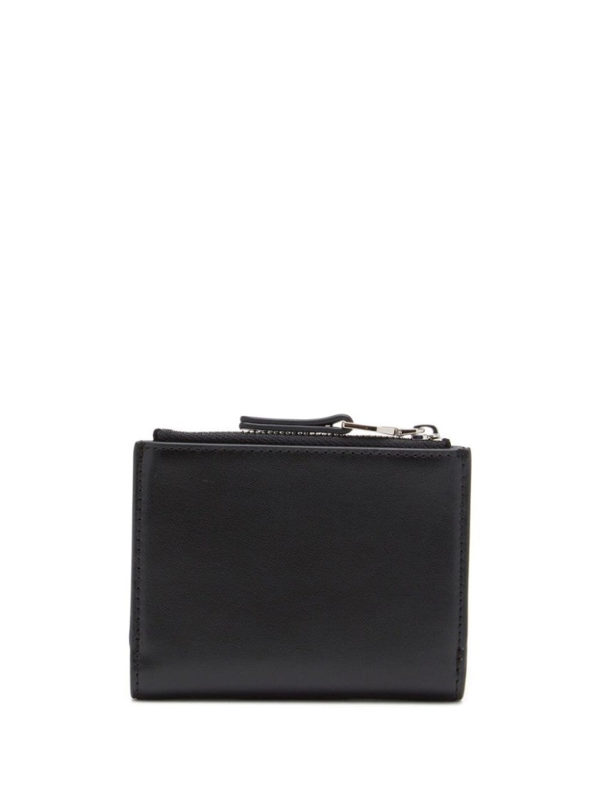 Diesel Compact Matte Black Wallet With Logo