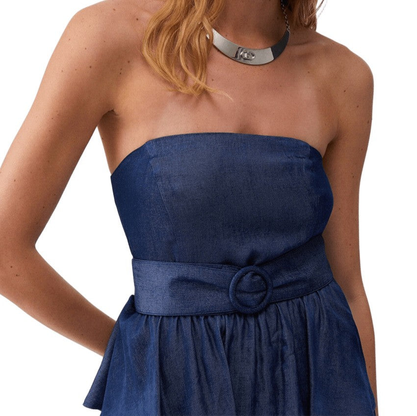 Liu Jo Dark Chambray Midi Dress