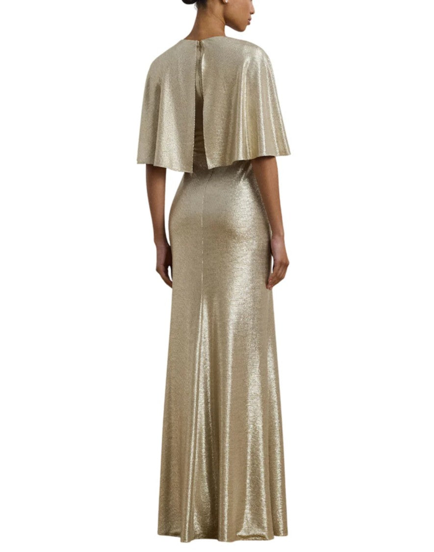 Lauren Ralph Lauren Long Metallic Evening Dress