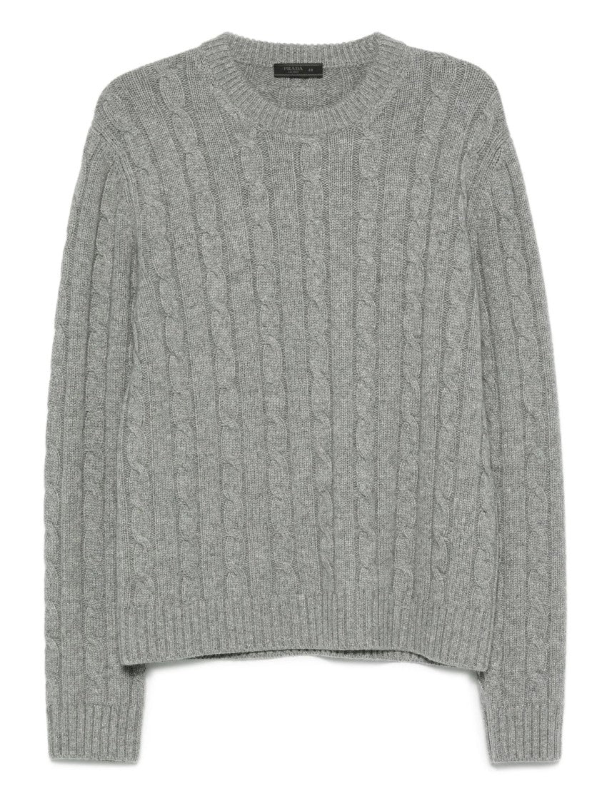Prada Cashmire Cable Knit Cashmere Sweater