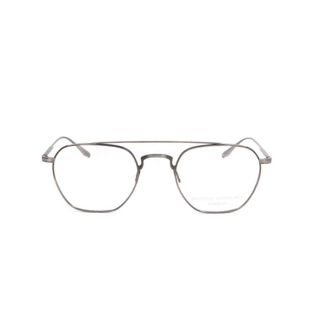 Barton Perreira Bp5022 521Tb Double Bridge Metal Frame Eyeglasses With Geometric Lenses