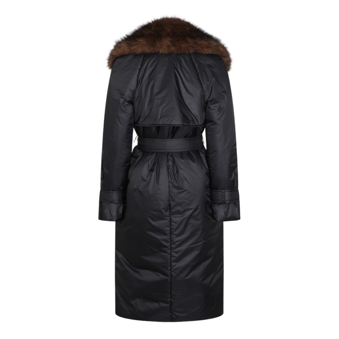Antonelli Firenze Belted Long Fur-Collar Down Jacket