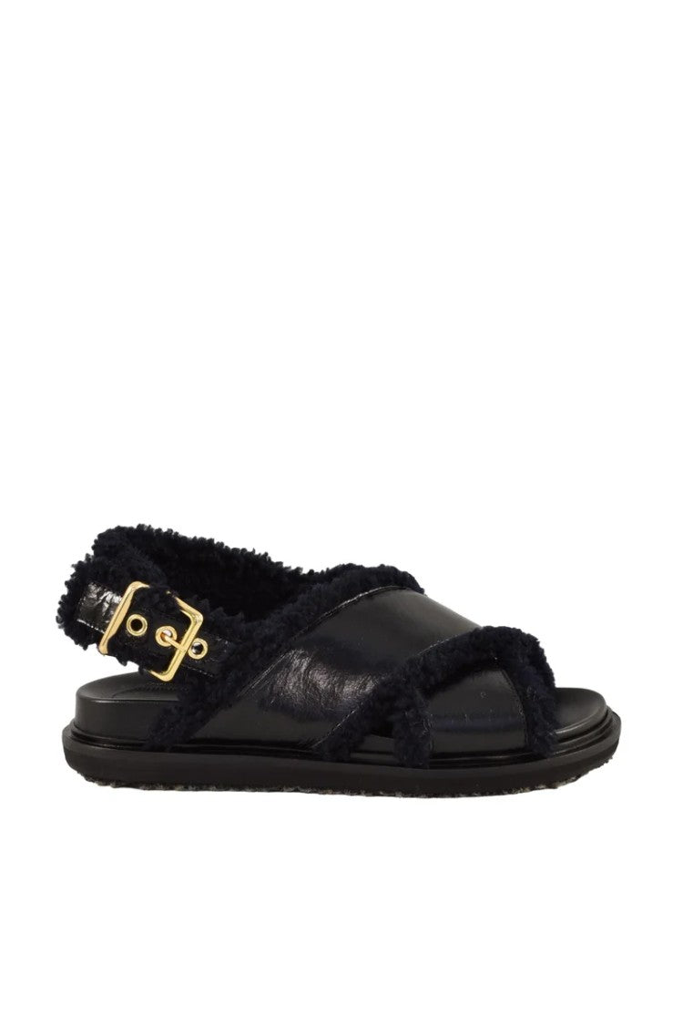Marni Low Sandal Leather - Black