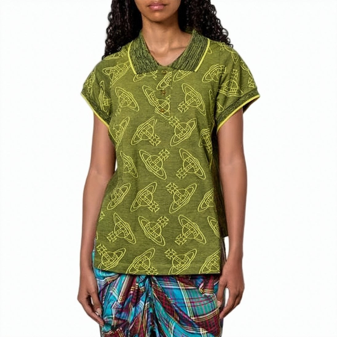 Vivienne Westwood Relaxed Fit Polo Shirt With Abstract Pattern