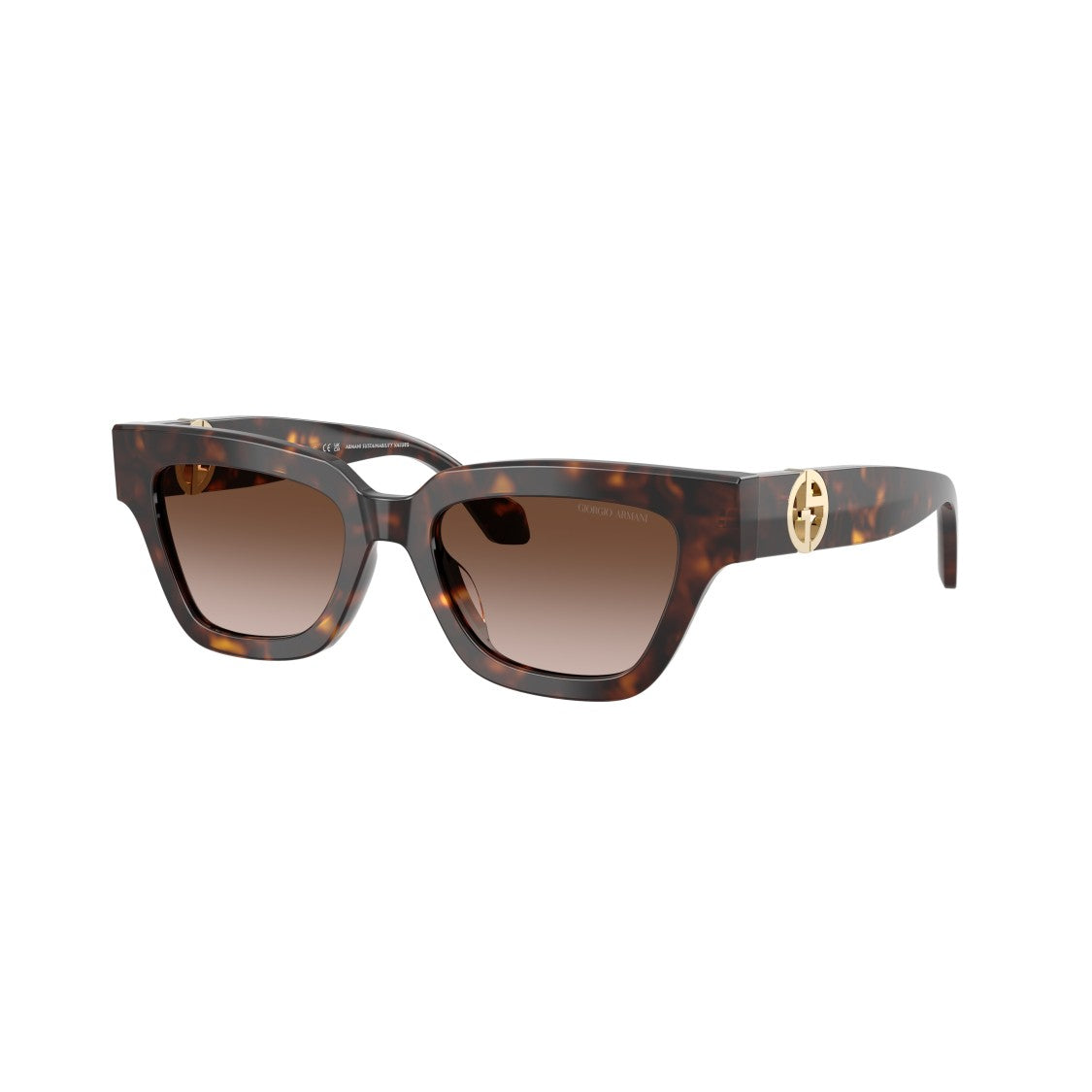 Giorgio Armani 0Ar8246u Bold Angular Sunglasses With Tortoiseshell Acetate Frame