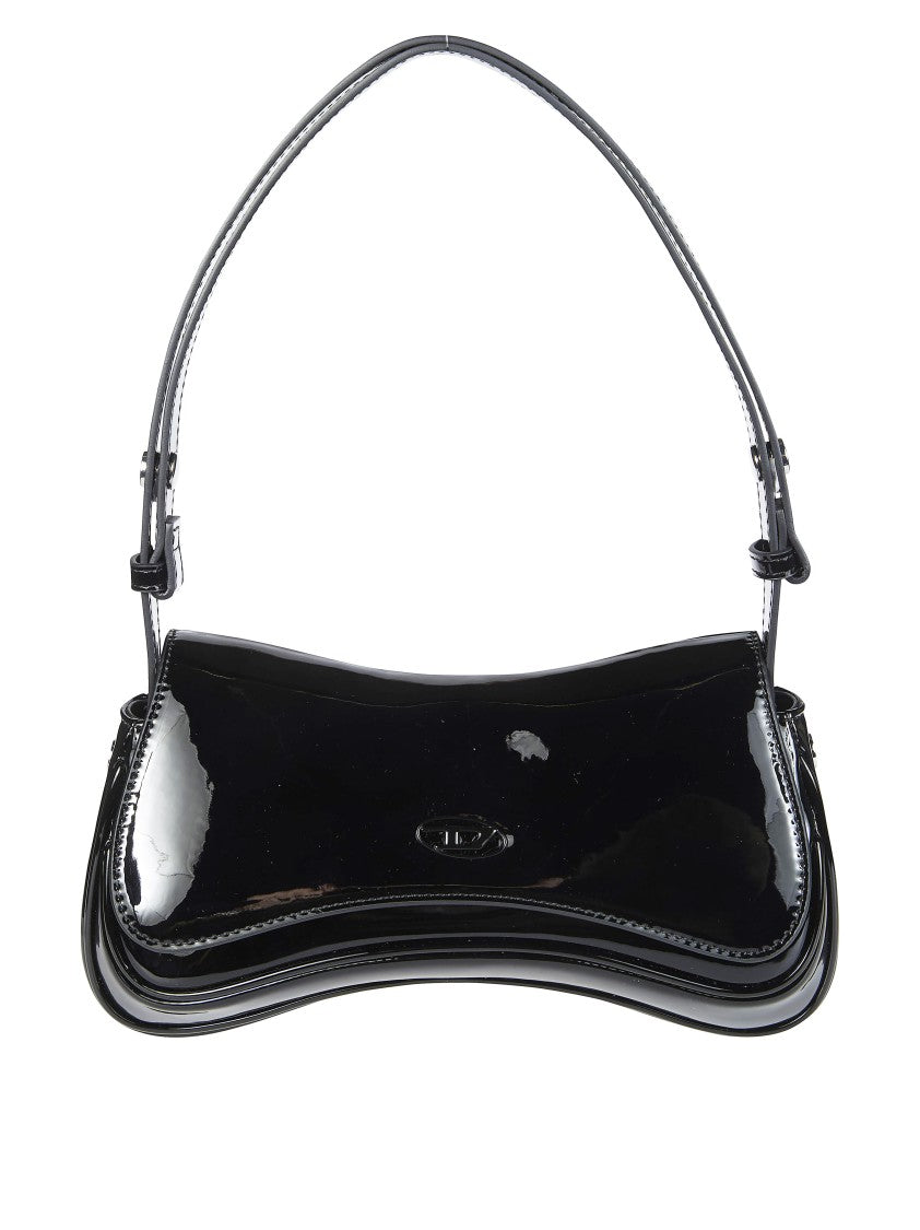 Diesel Glossy Play Clutch Curved Silhouette Clutch