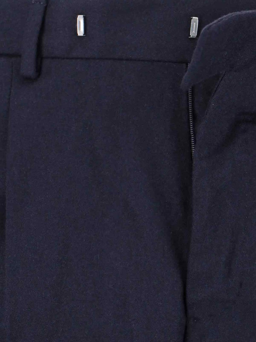 Pt Torino Blue Virgin Wool And Cashmere Trouser