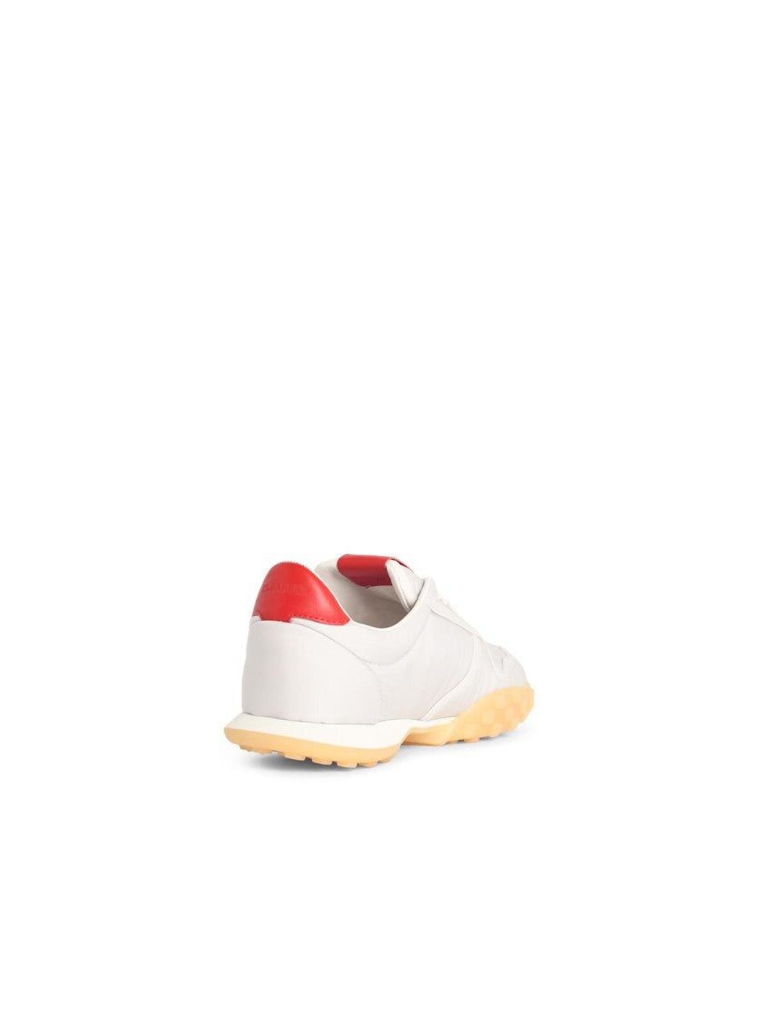 Jil Sander Sneakers In Nylon And White Nappa Leather