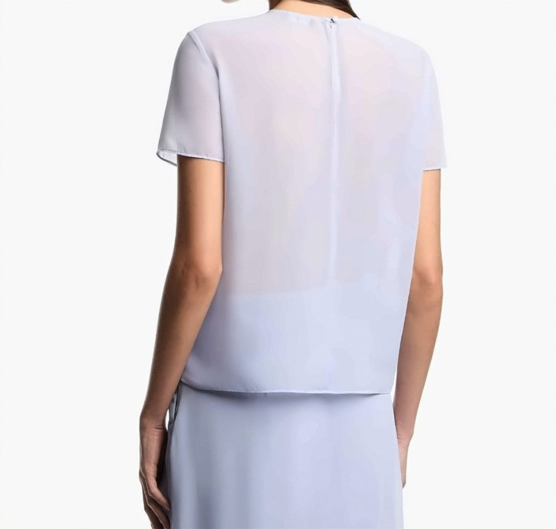 Emporio Armani Techno Georgette Two Piece Effect Blouse