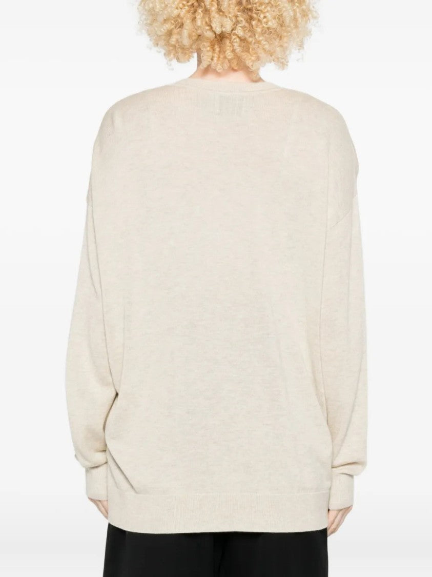 Isabel Marant Chiraz V-Neck Ring-Detail Sweater