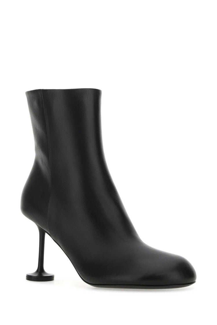 Balenciaga Black Leather Lady Ankle Boots