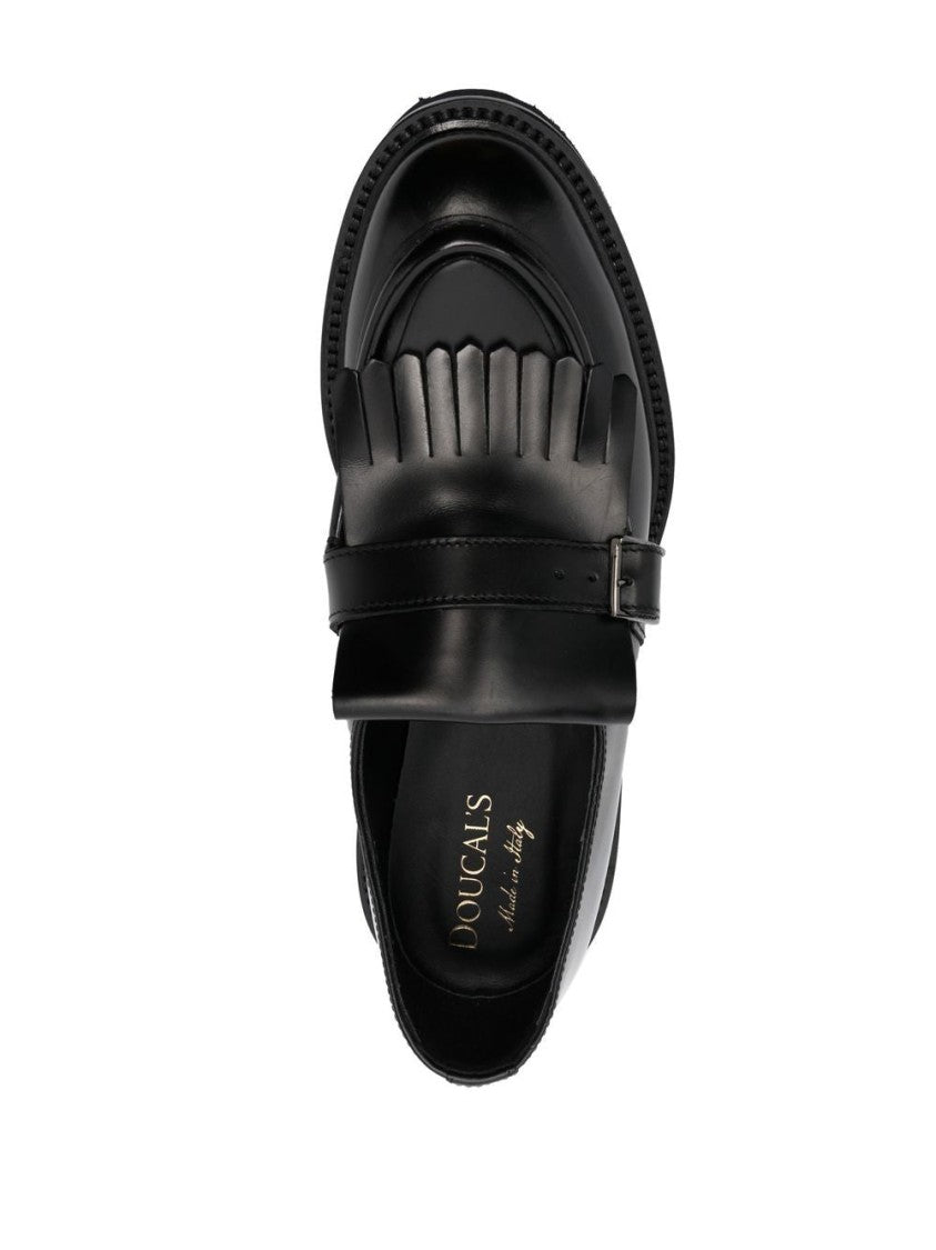 Doucal's Fringed Leather Loafers