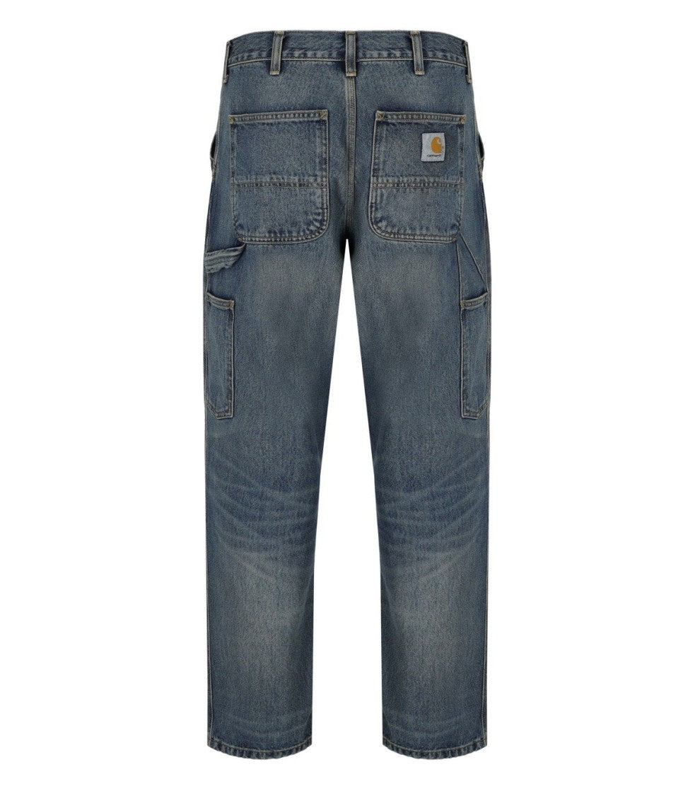 Carhartt Wip Single Knee Blue Worn Washed Jeans