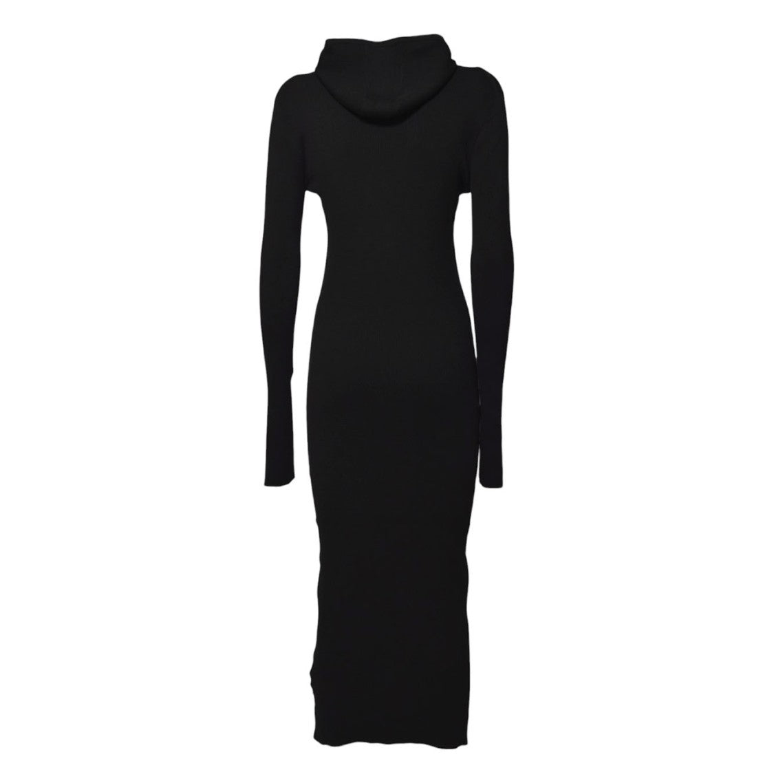 Jil Sander Black Cotton Long Dress With Hood