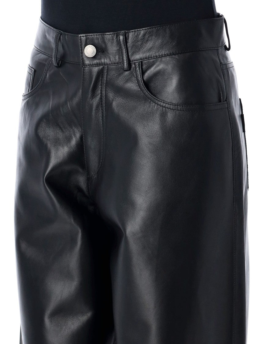 Haikure Bethany High Waist Wide Leg Leather Pants