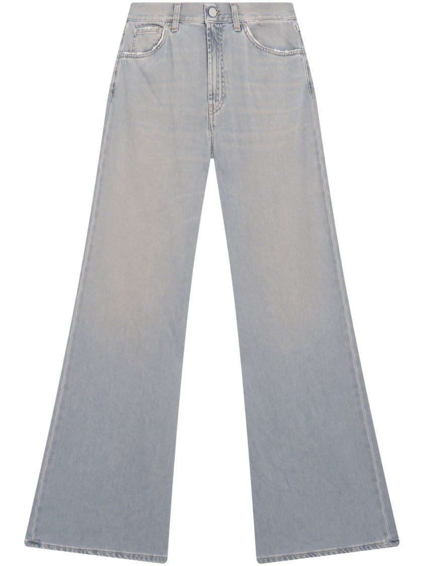 Dondup Wide-Leg High-Waist Jeans With Five-Pocket Design