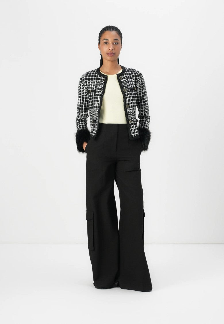 Twin-Set Knit Jacket With Sophisticated Jacquard Design