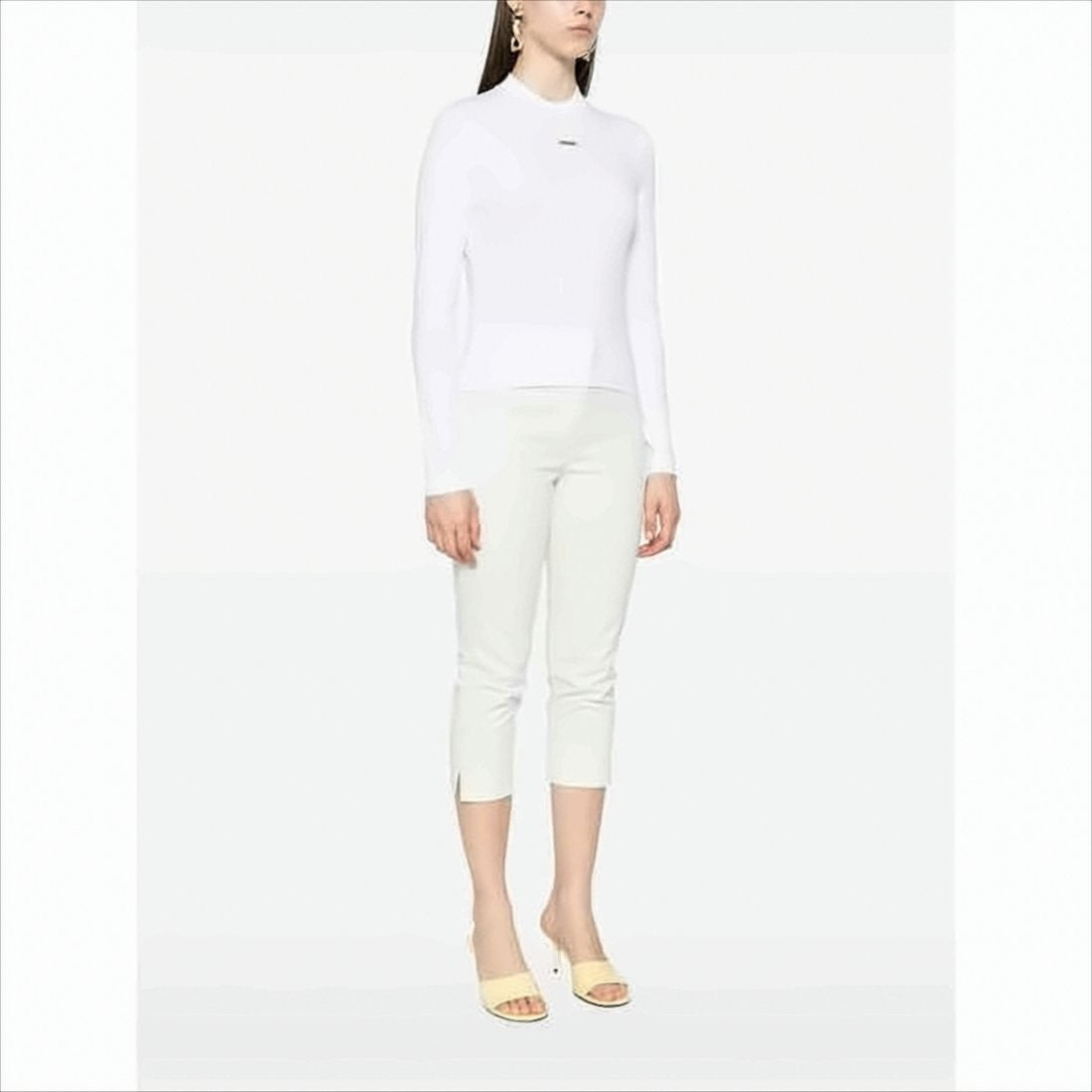 Jacquemus Fitted Long-Sleeve Top With High Neckline