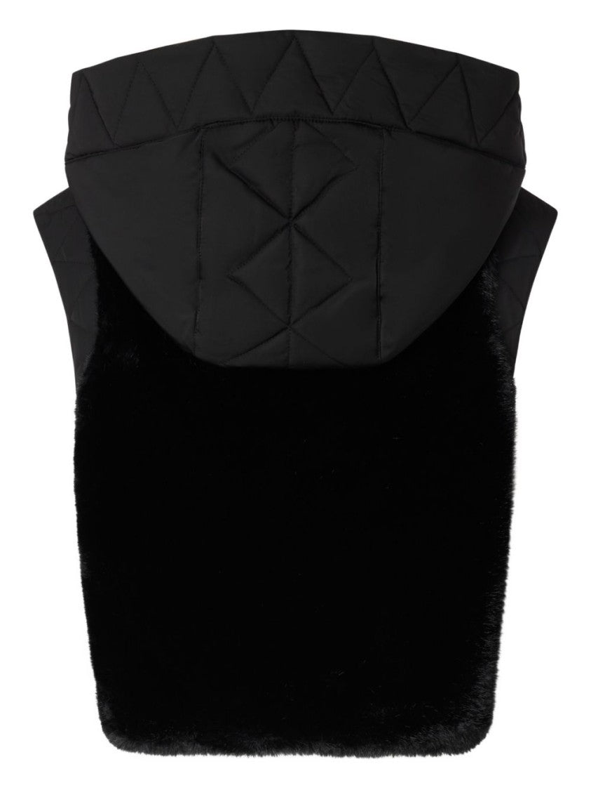 Pinko Plush Faux Fur Hooded Vest