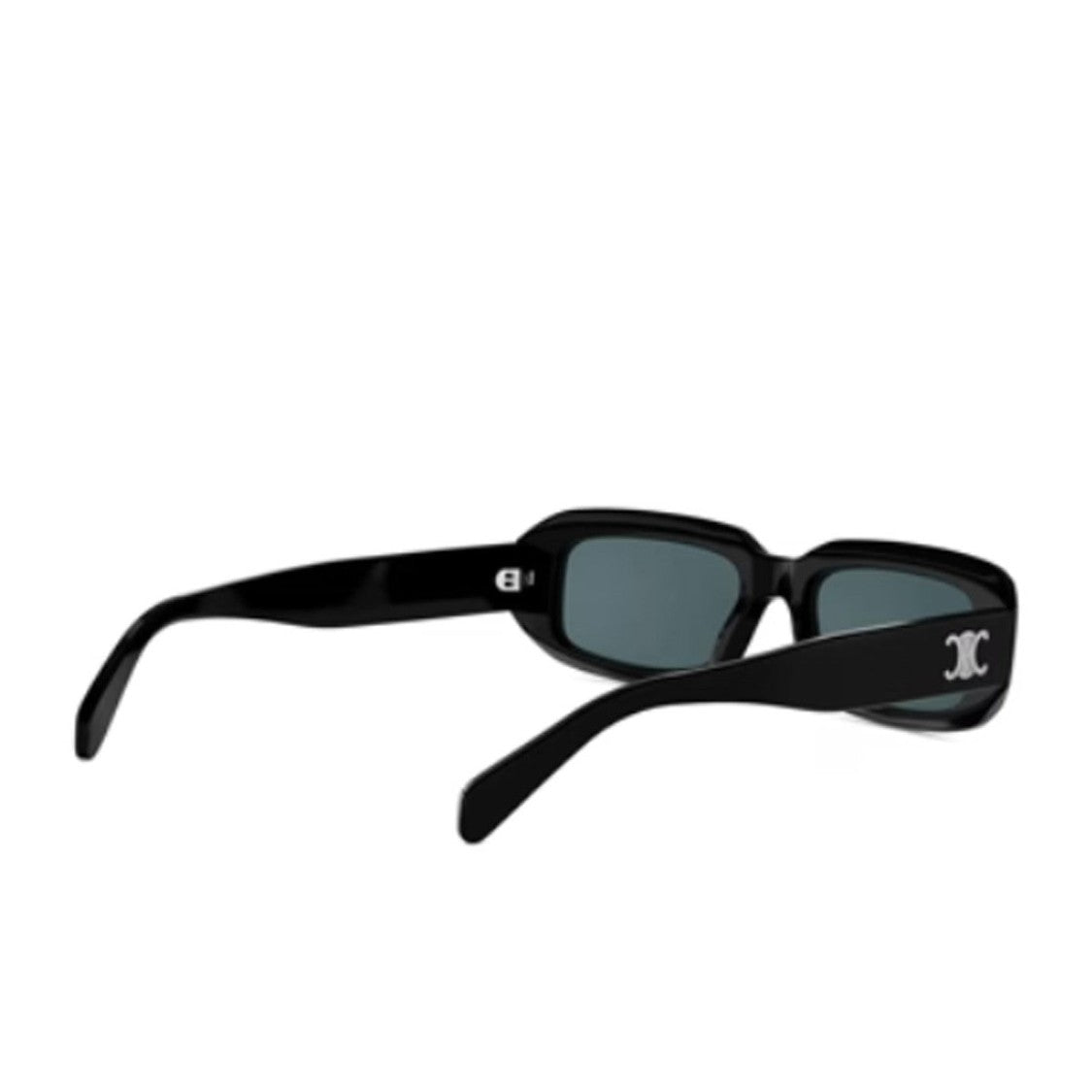 Celine Black Triomphe Acetate Rectangular Sunglasses