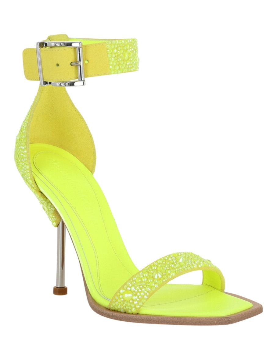 Alexander Mcqueen Crystal Embellished Heel Sandals