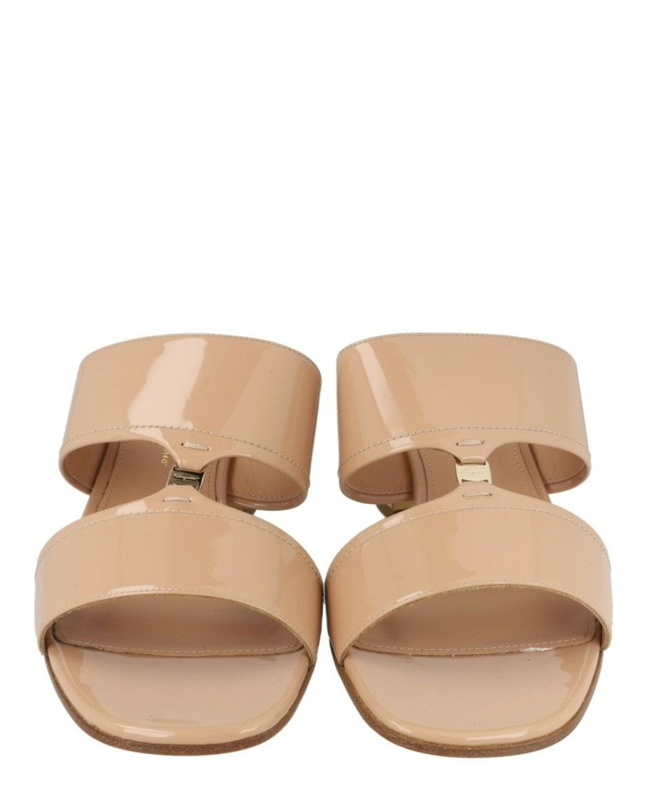 Ferragamo Tot 55 Patent Leather Sandals
