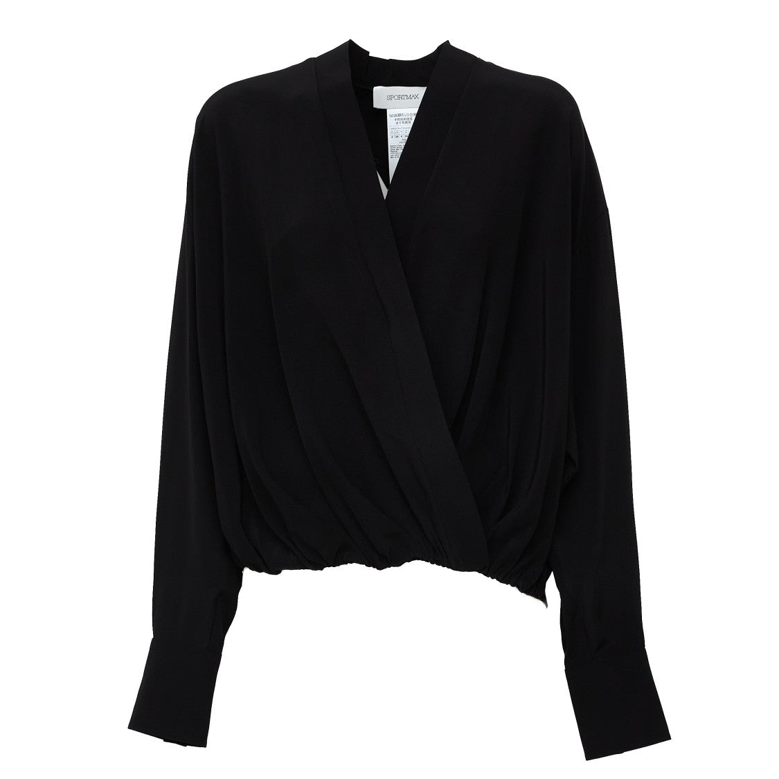 Sportmax Venere Elastic Hem Silk Crepe De Chine Blouse