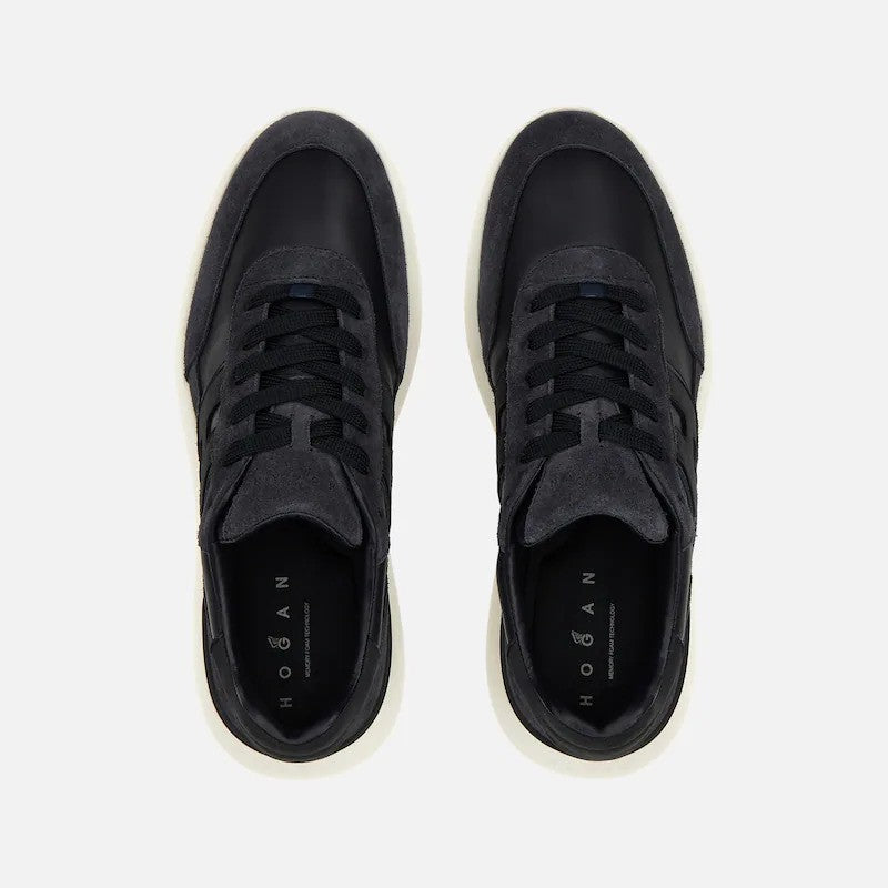 Hogan Suede Leather Embossed Low-Top Sneakers