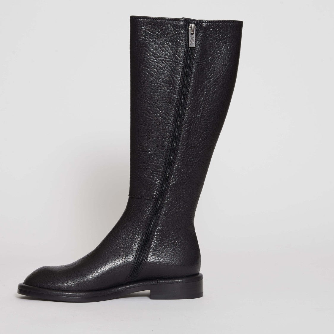 Agl Black Hammered Leather Boot