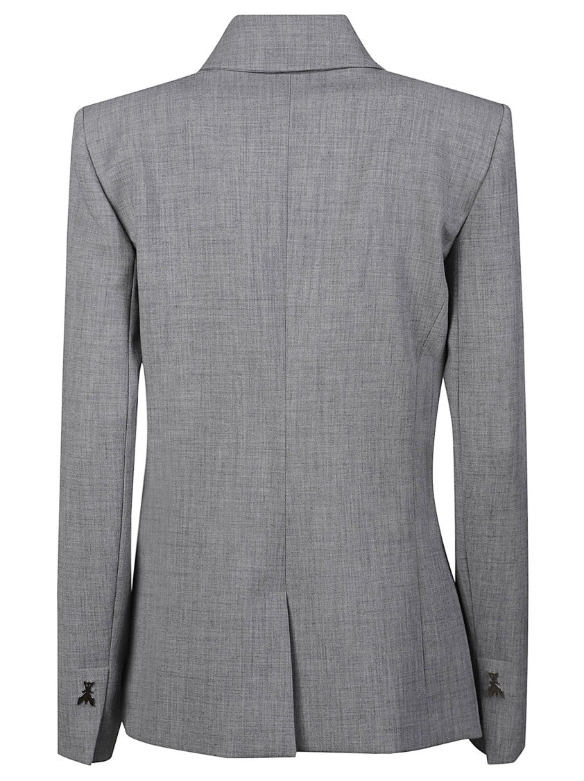 Patrizia Pepe Double-Breasted Polyester-Blend Jacket