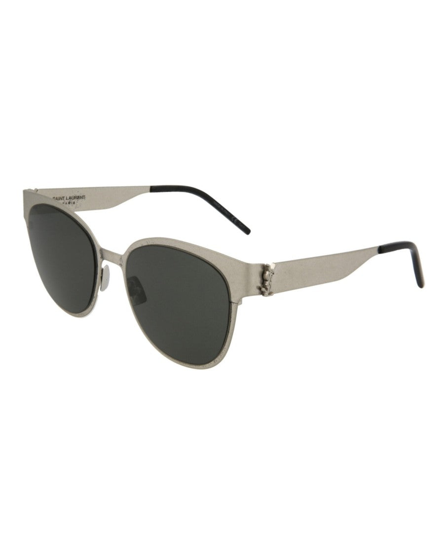 Saint Laurent Round-Frame Metal Sunglasses