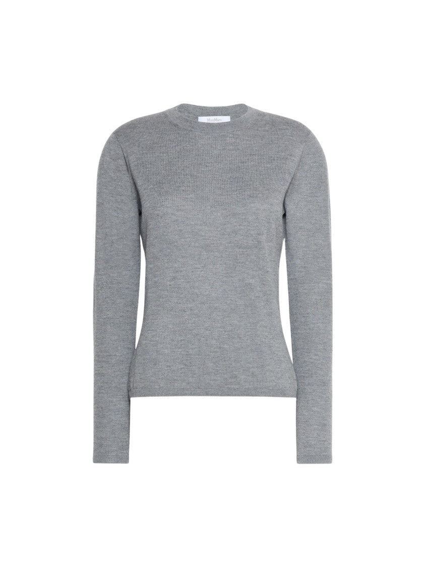 Max Mara Long-Sleeved Cashmere Sweater With Classic Crew Neckline
