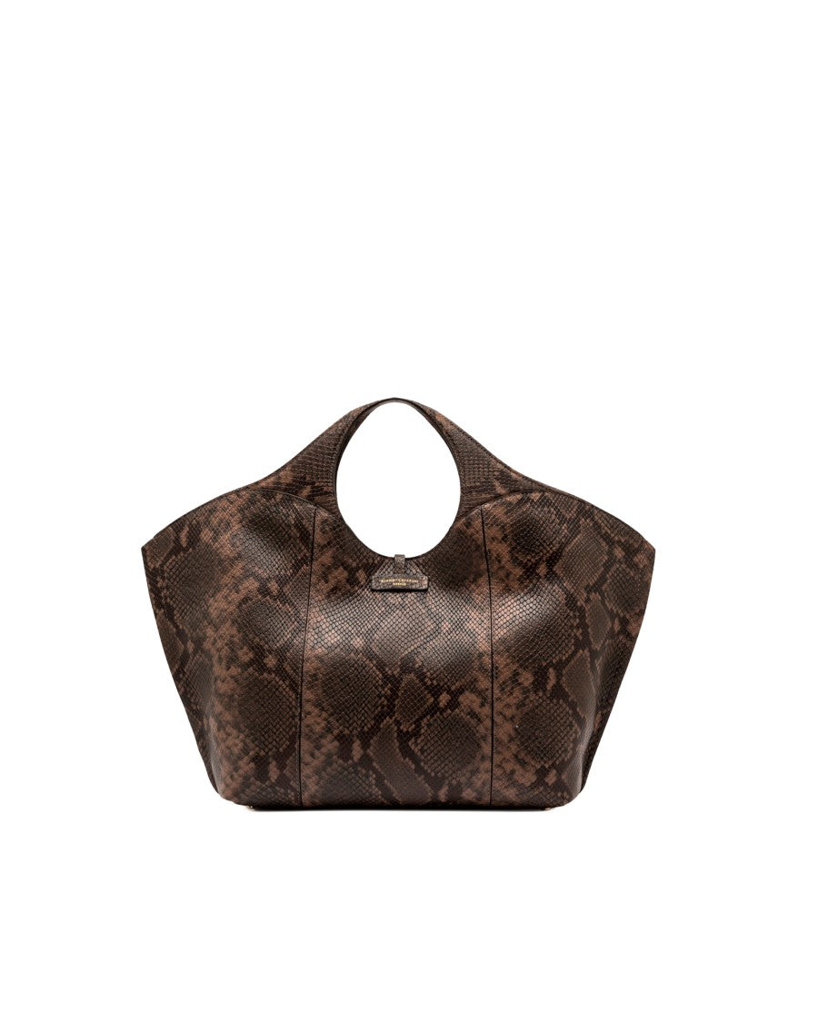 Gianni Chiarini Infinity Embossed Python Leather Handbag