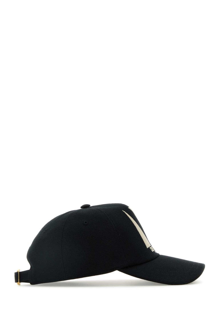 Valentino Garavani Black Cotton Baseball Cap