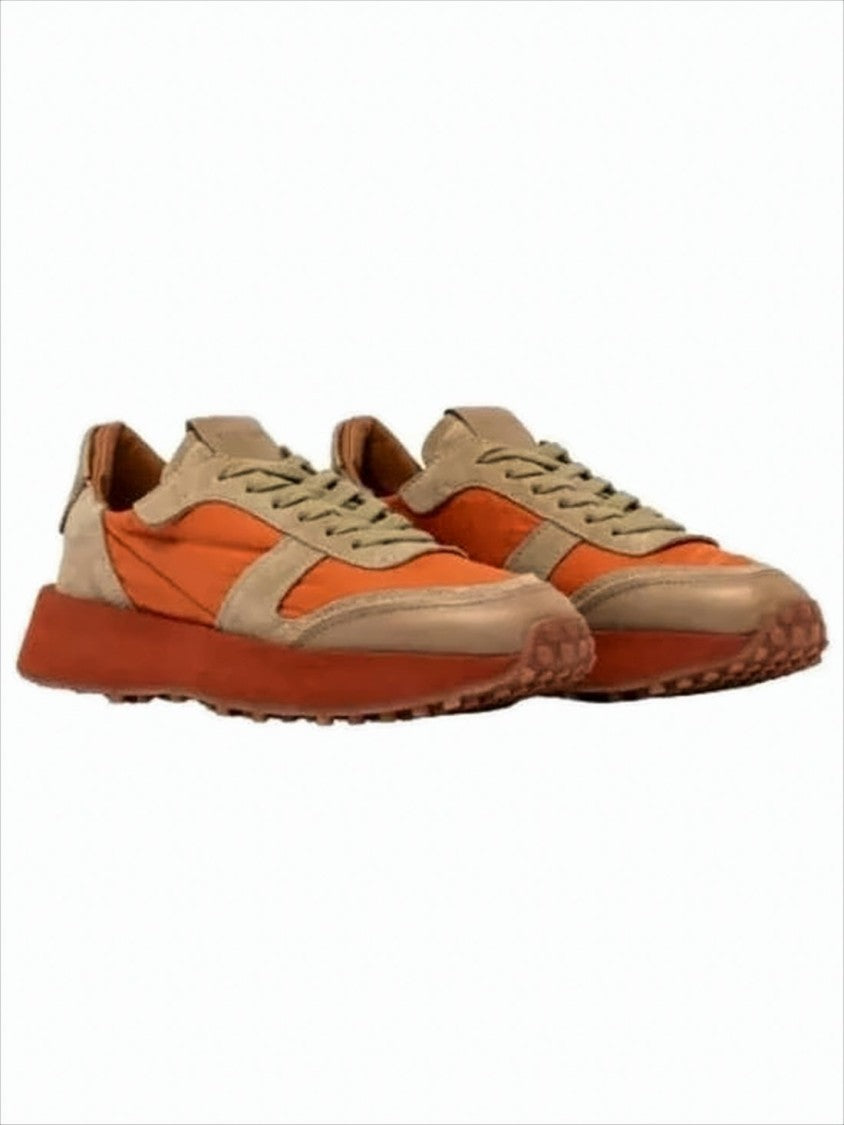 Buttero Layered Suede And Nylon Sneakers With Textured Outsole