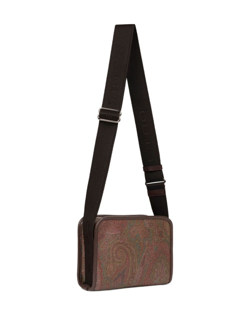Etro Rectangular Shoulder Bag With Paisley Jacquard Cotton