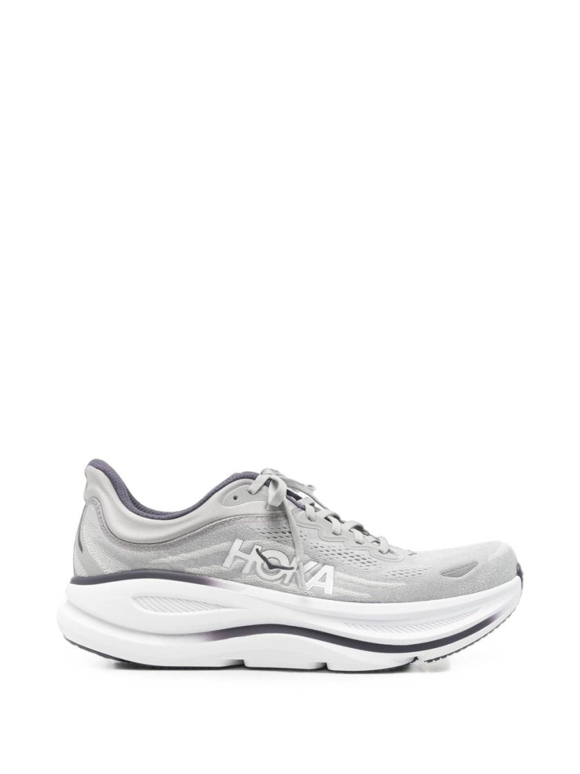 Hoka Grey Streamlined Breathable Mesh Sneakers