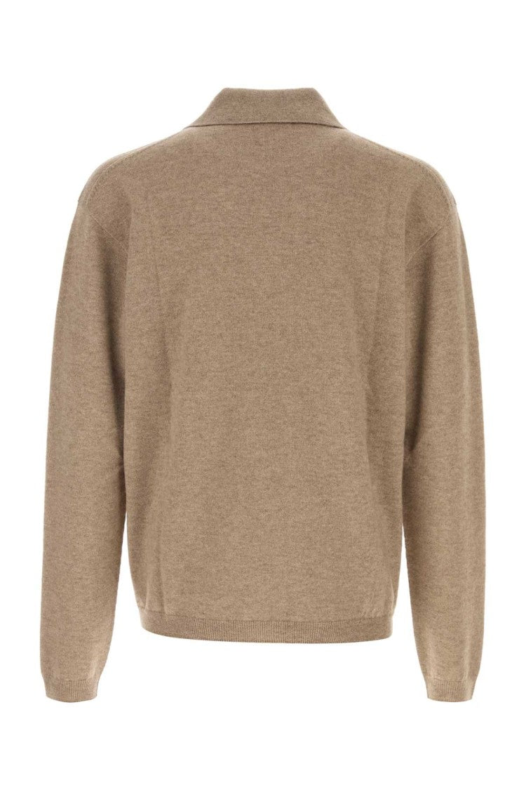 The Row Cappuccino Cashmere Franz Polo Shirt