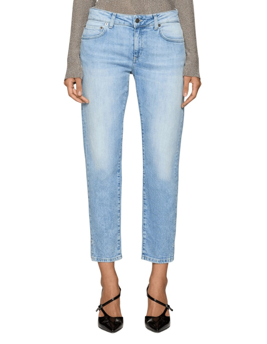 Dondup Classic Straight-Leg Dondup Denim Jeans With Subtle Stitching