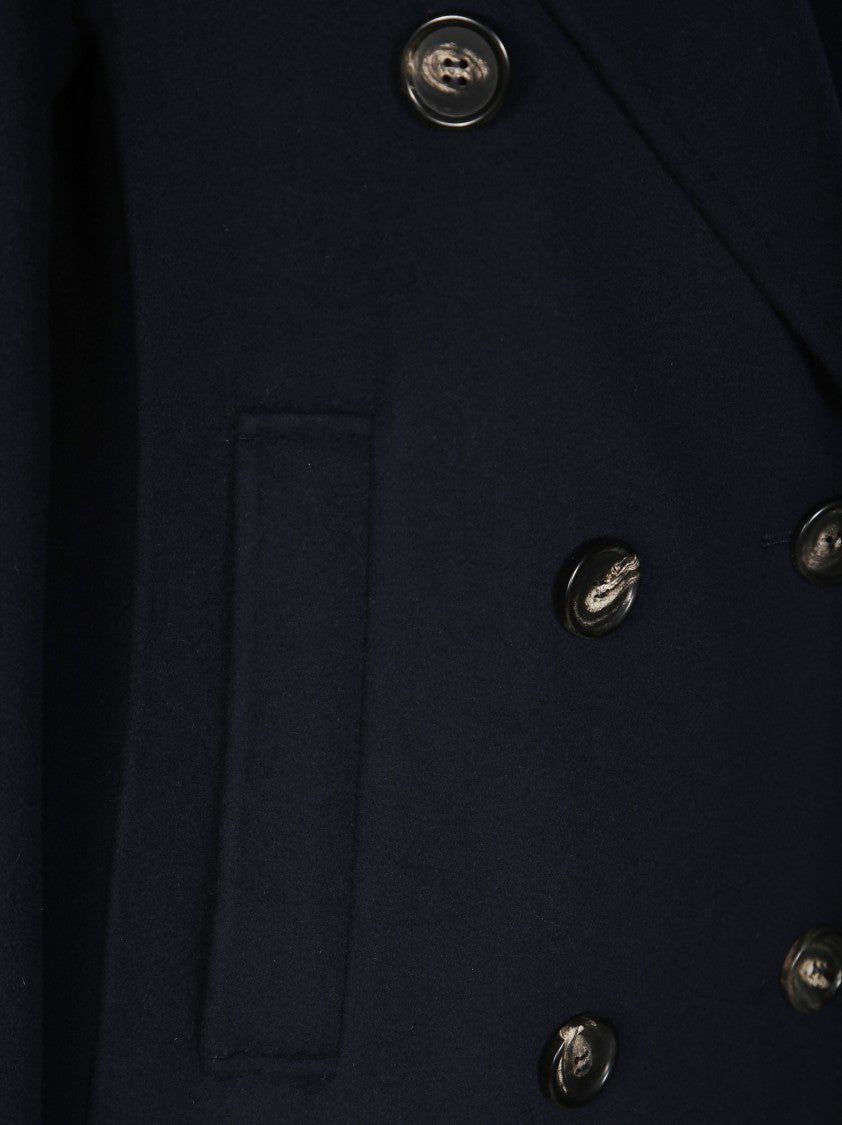 Max Mara Double-Breasted Picot Peacoat