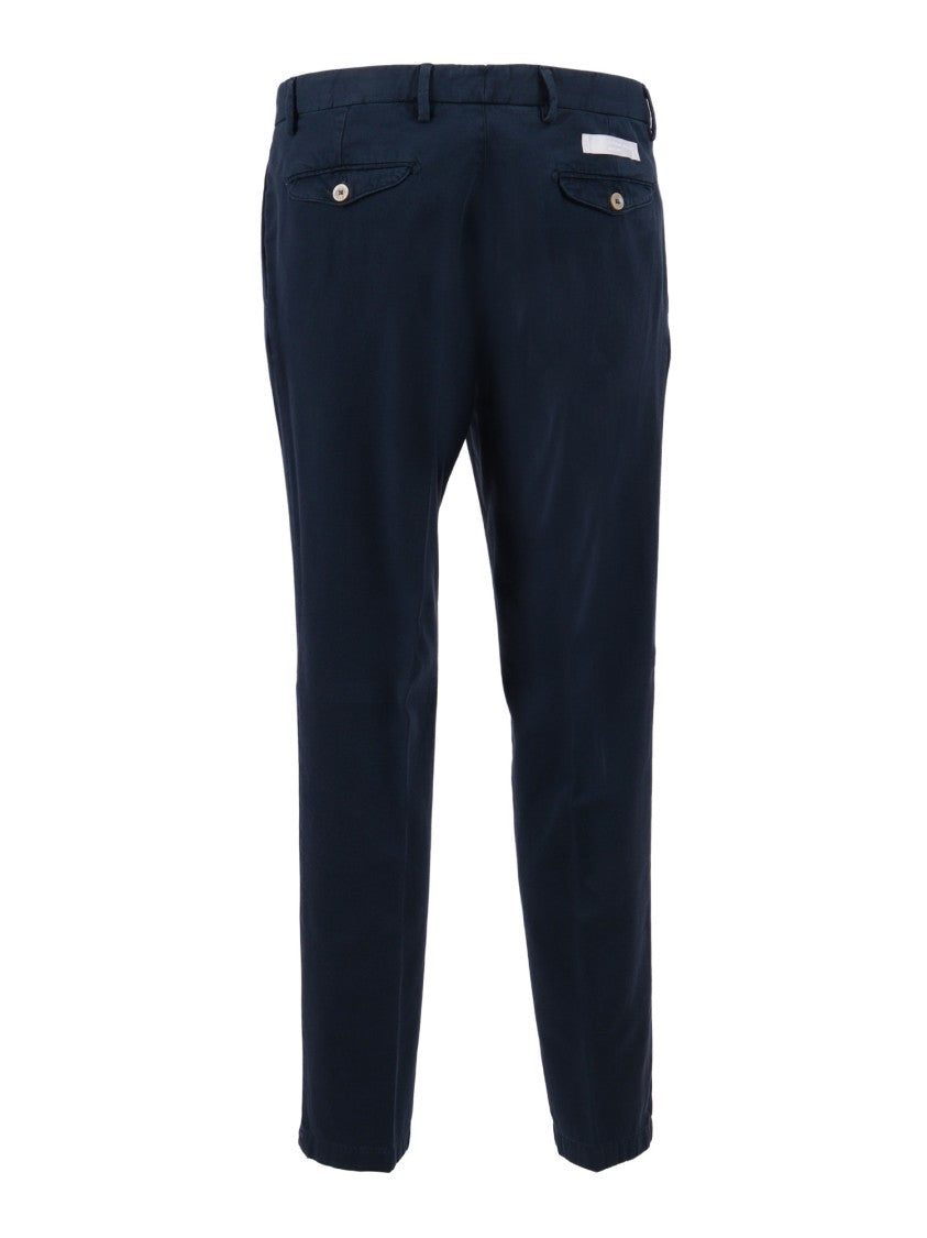 Briglia Blue Tailored Slim Tapered Straight-Leg Pants