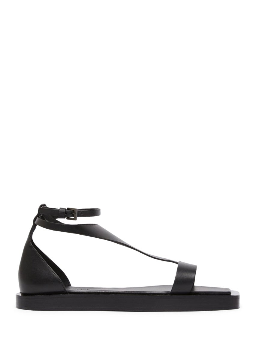 Max Mara Minimalist Black Sneakers With Crisscross Ankle Straps