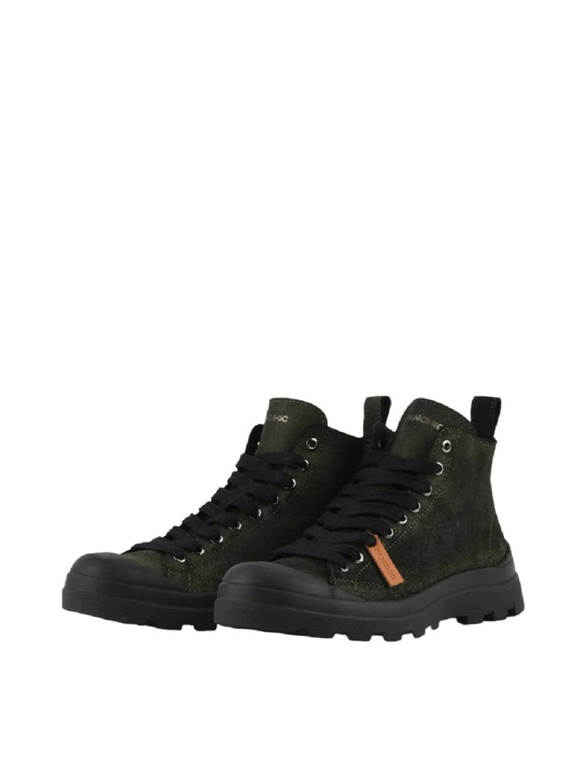 Panchic Sneakers With Military Green Brushed Suede